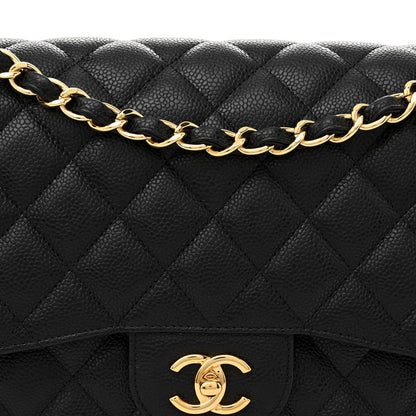 Chanel Caviar Quilted Jumbo Double Flap Black 8 of 11