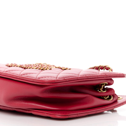 Chanel Calfskin Quilted CC Small Once Upon A Time Tote Red 10 of 10