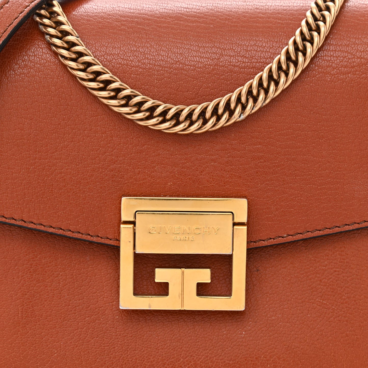 Goatskin Suede Small GV3 Shoulder Bag Chestnut