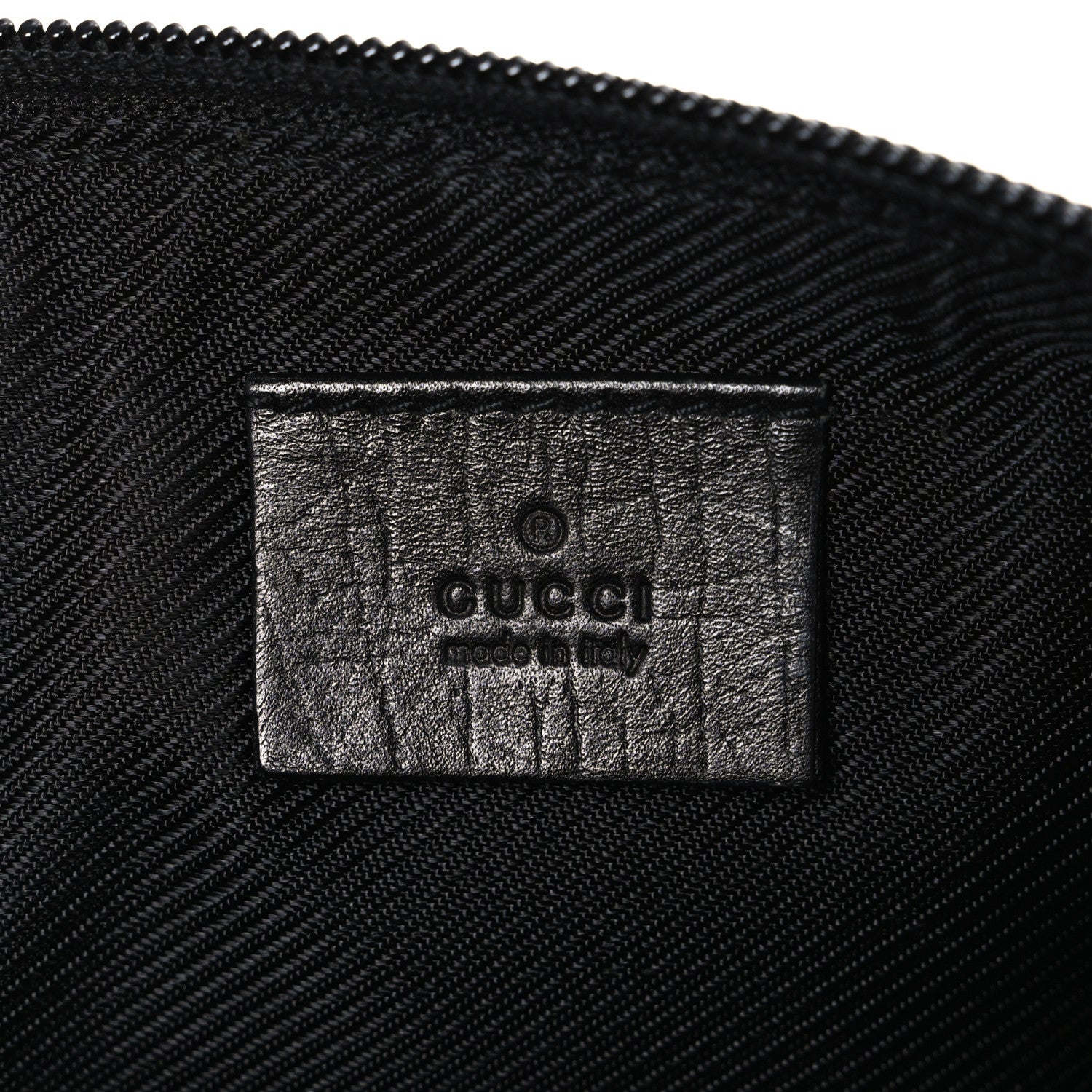 Gucci Denim Monogram Boat Pochette Black 6 of 10