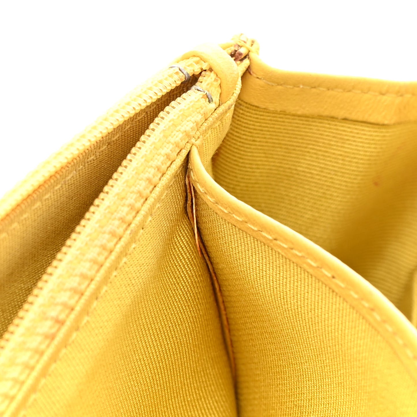 Lambskin Quilted Wallet on Chain WOC Yellow