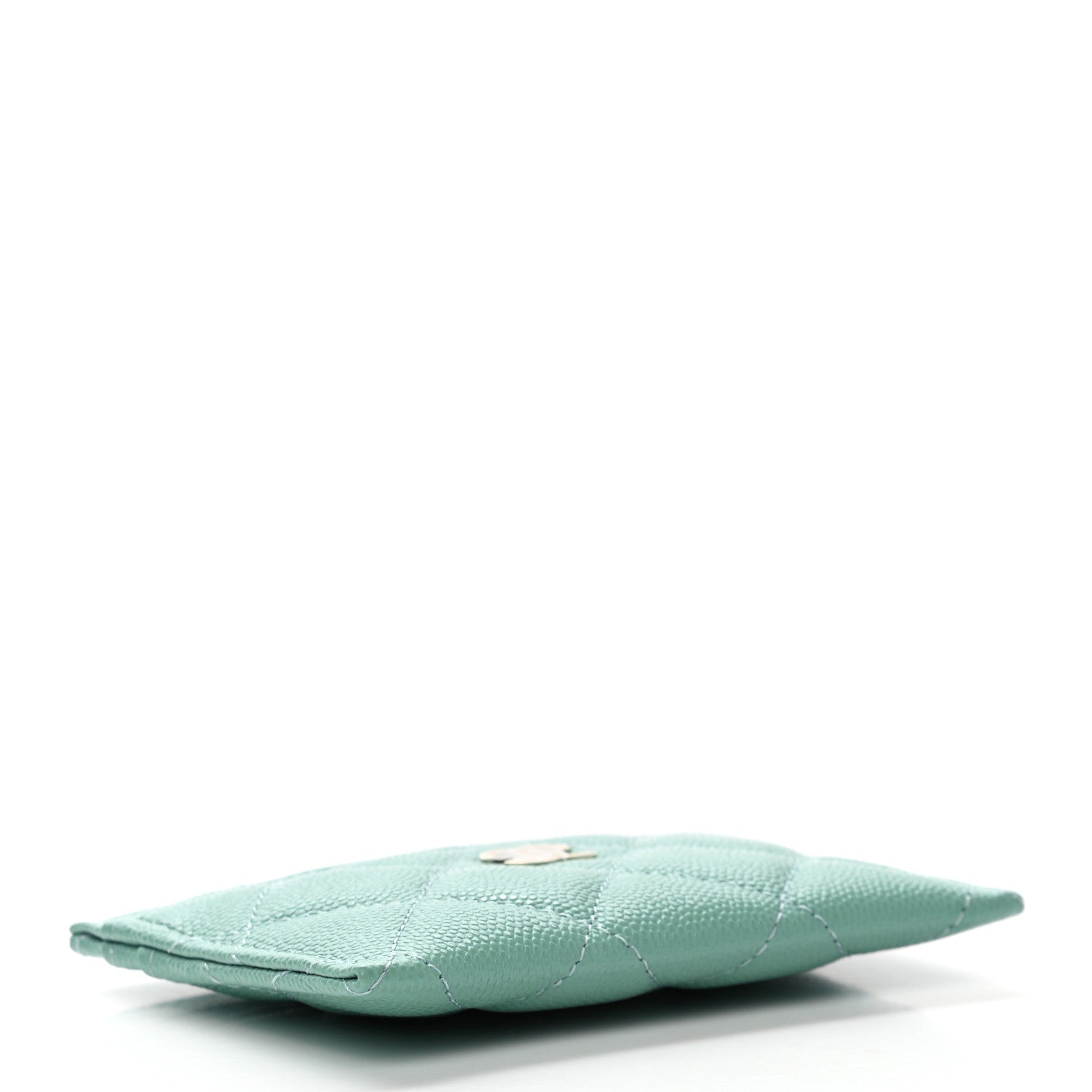 Chanel Caviar Quilted Card Holder Green 4 of 10