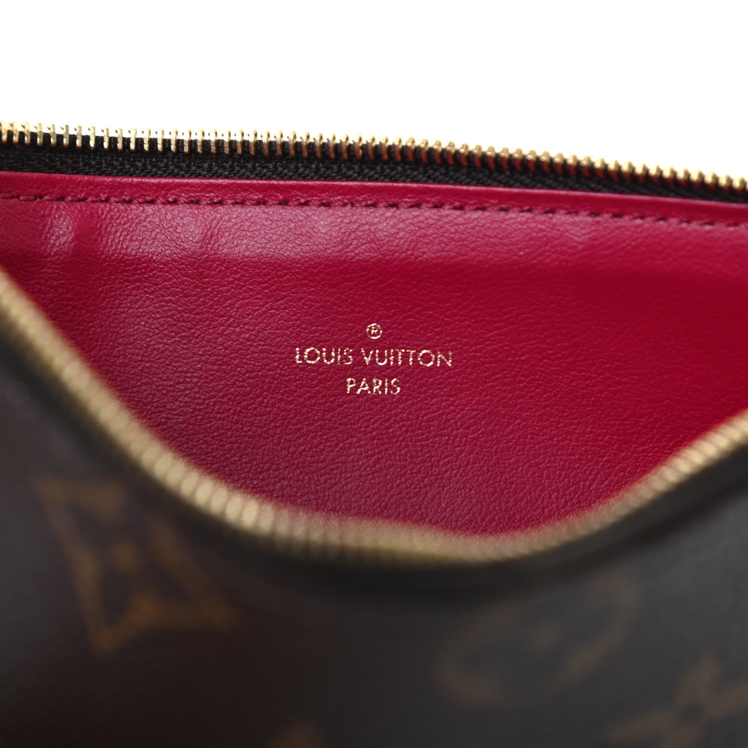 Louis Vuitton Monogram Felicie Chain Wallet Zippered Insert Fuchsia 6 of 6
