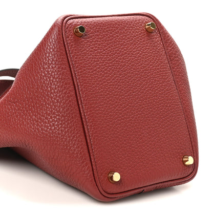 Hermes Taurillon Clemence Picotin Lock 18 PM  Rouge H 9 of 11