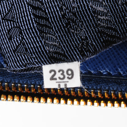 Prada Saffiano Lux Medium Double Zip Tote Bluette 8 of 13