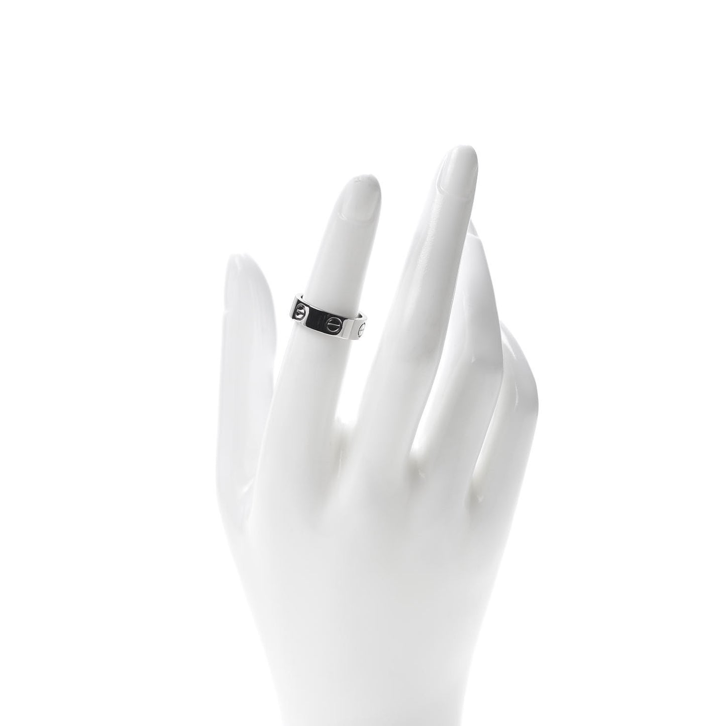 18K White Gold 5.5mm LOVE Ring 50 5.25