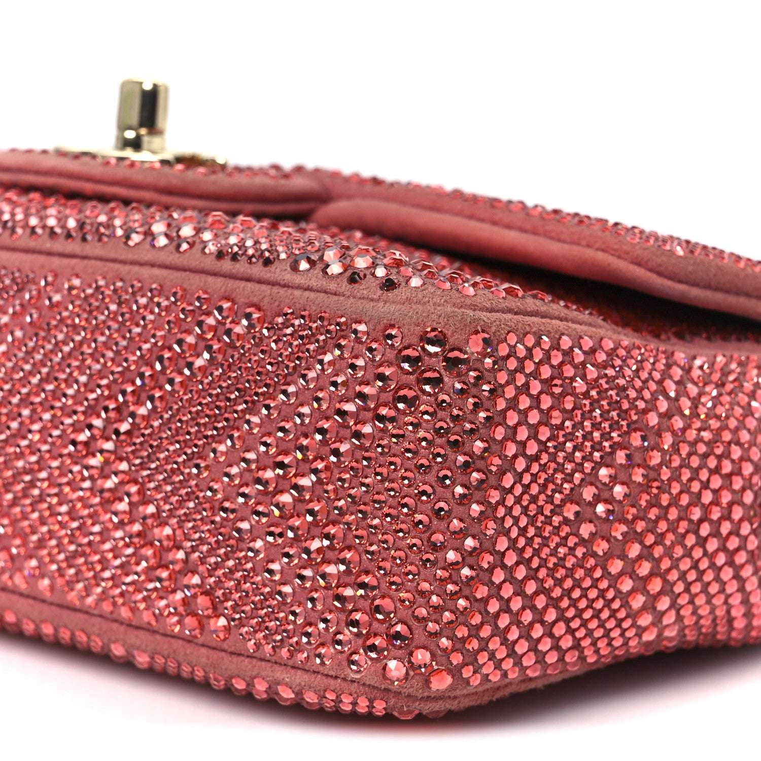 Chanel Metallic Goatskin Strass Small Flap Bag Pink 11 of 11