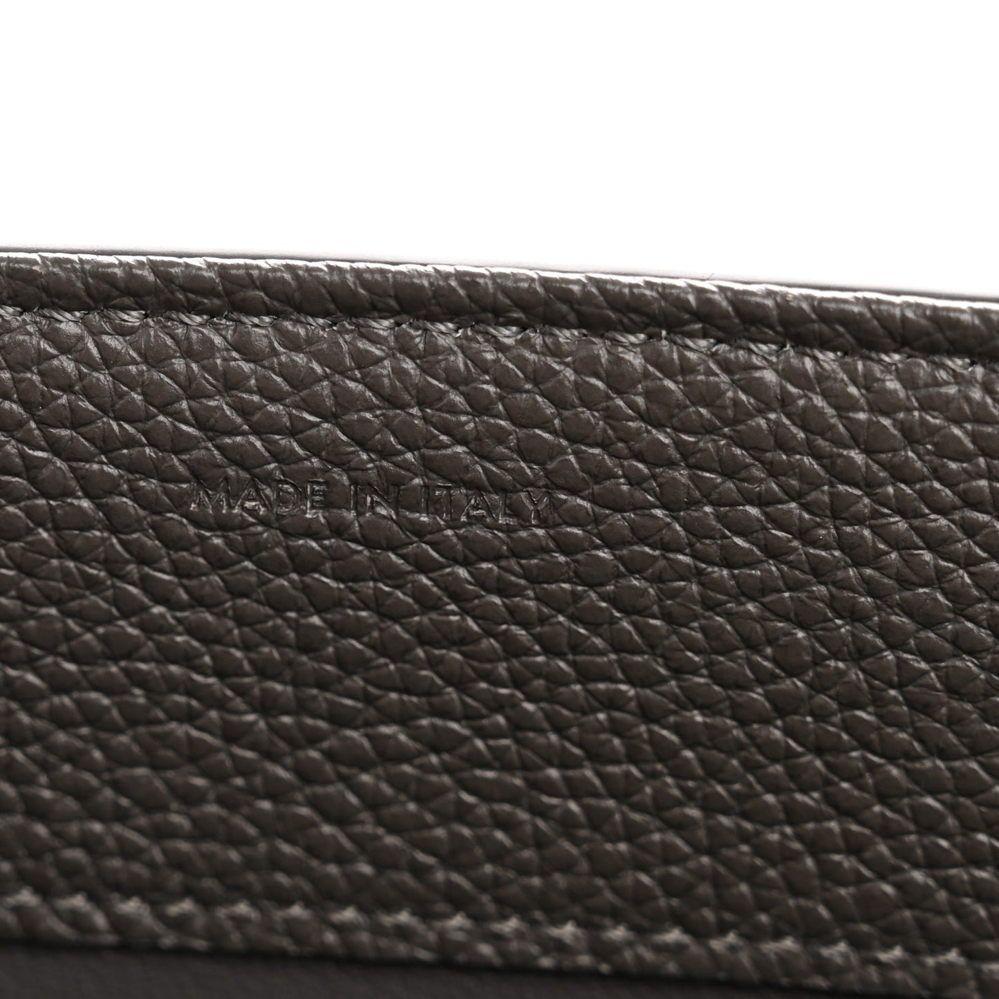 Grained Calfskin Small 16 Top Handle Bag Medium Grey