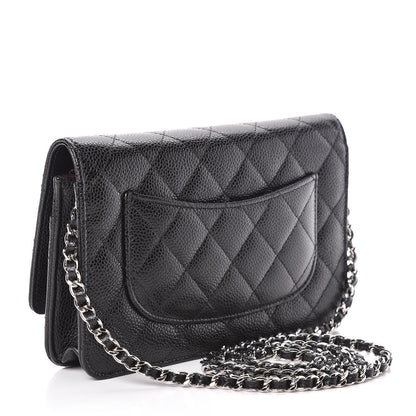 Chanel Caviar Quilted Wallet On Chain WOC Black 3 of 12