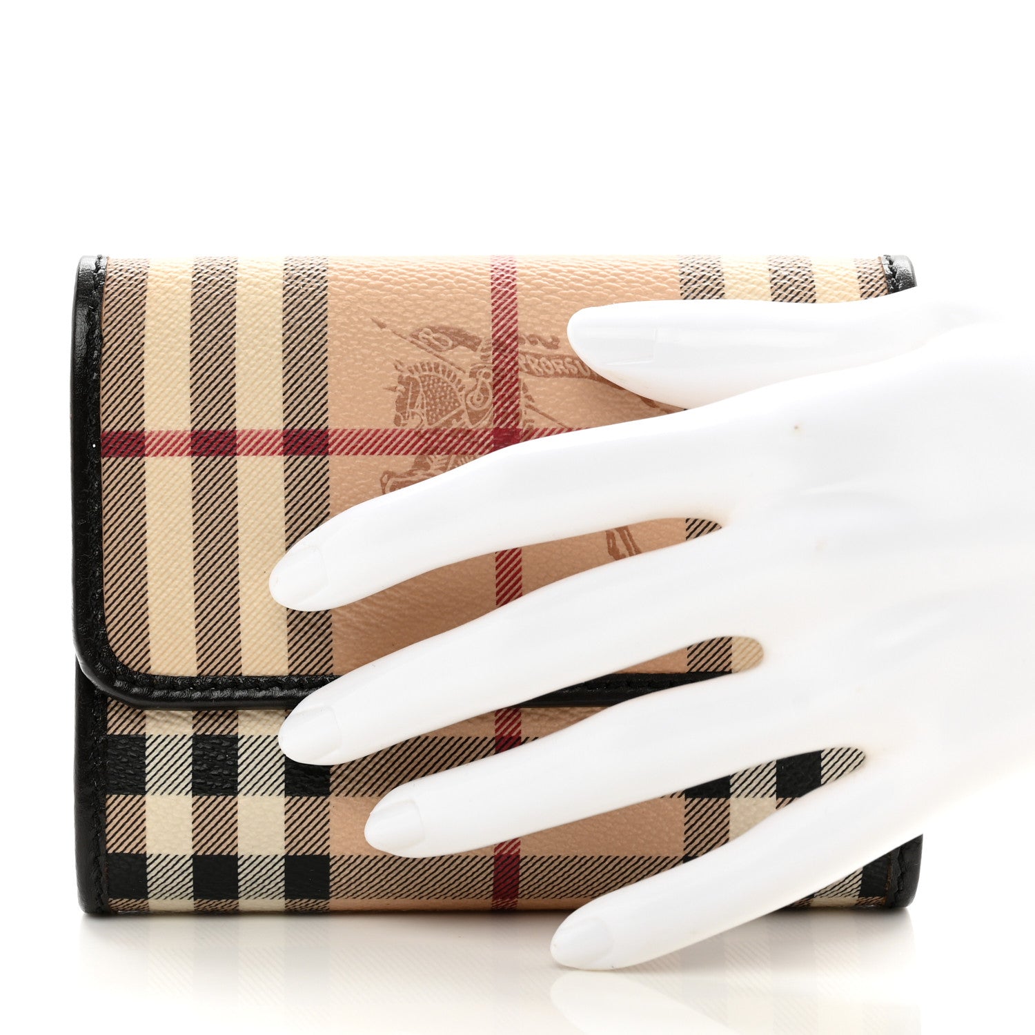 Burberry Haymarket Check Medium Leighton Wallet Chocolate 2 of 8