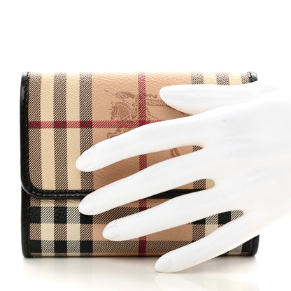 Burberry Haymarket Check Medium Leighton Wallet Chocolate 2 of 8