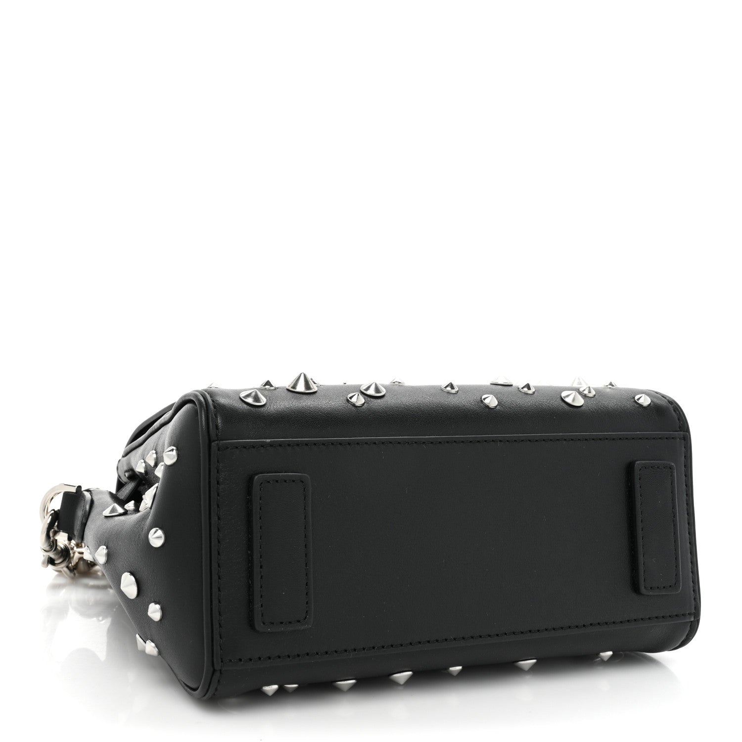 Versace Grained Calfskin Spiked Small La Medusa Top Handle Bag Black 4 of 8