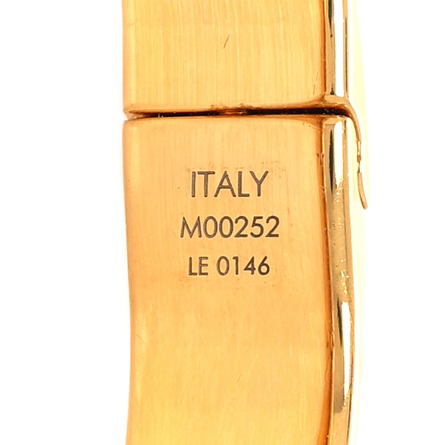 Louis Vuitton Brass Monogram Nanogram Cuff M Gold 7 of 7
