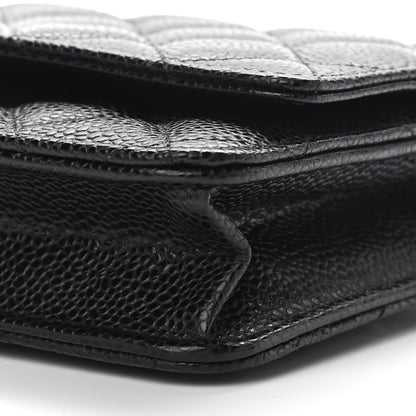Chanel Caviar Quilted Wallet On Chain WOC Black 10 of 11