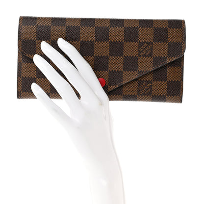 Louis Vuitton Damier Ebene Josephine Wallet Red 2 of 8