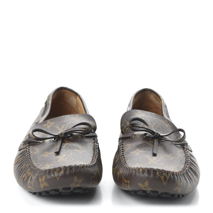 Louis Vuitton Monogram Mens Arizona Car Shoe Moccasin Loafers 12 Macassar 2 of 8