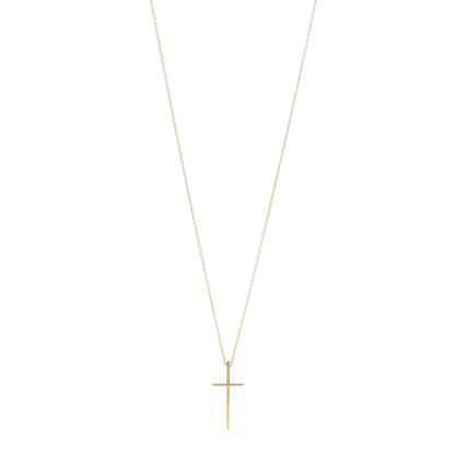 Tiffany 18K Yellow Gold Metro Cross Pendant Necklace 1 of 5