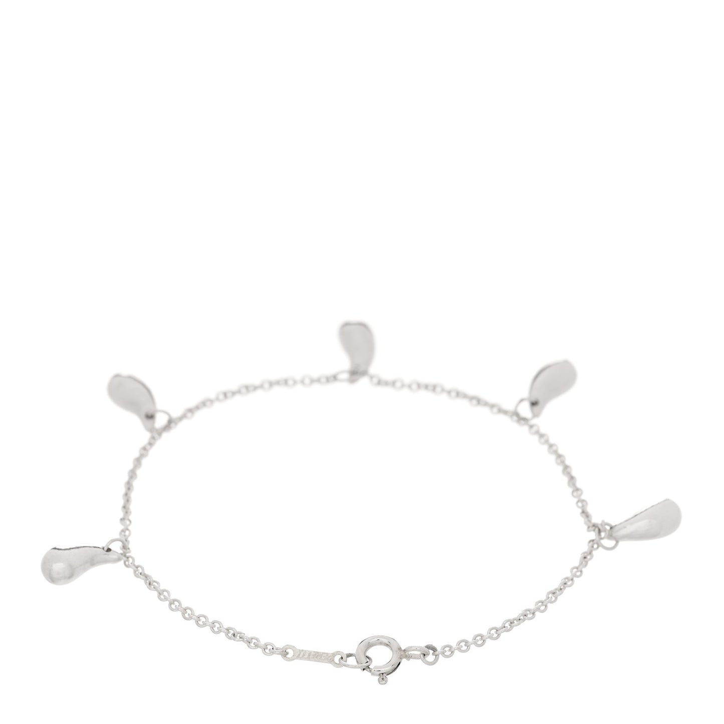 Sterling Silver Elsa Peretti Five Station Teardrop Bracelet