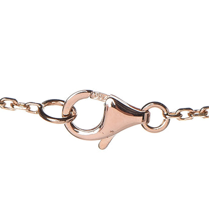 Van Cleef & Arpels 18K Rose Gold Diamond Mother of Pearl Vintage Alhambra Pendant Necklace 6 of 8