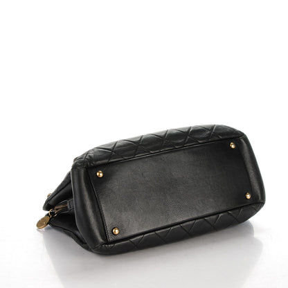 Chanel Calfskin Quilted Small CC Crown Tote Black 4 of 7