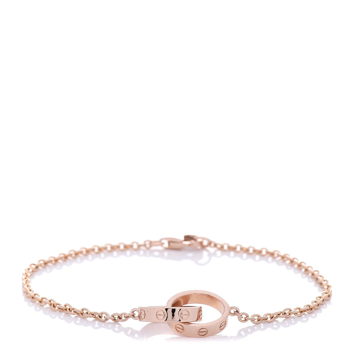 Cartier 18K Pink Gold Interlocking LOVE Bracelet 1 of 5
