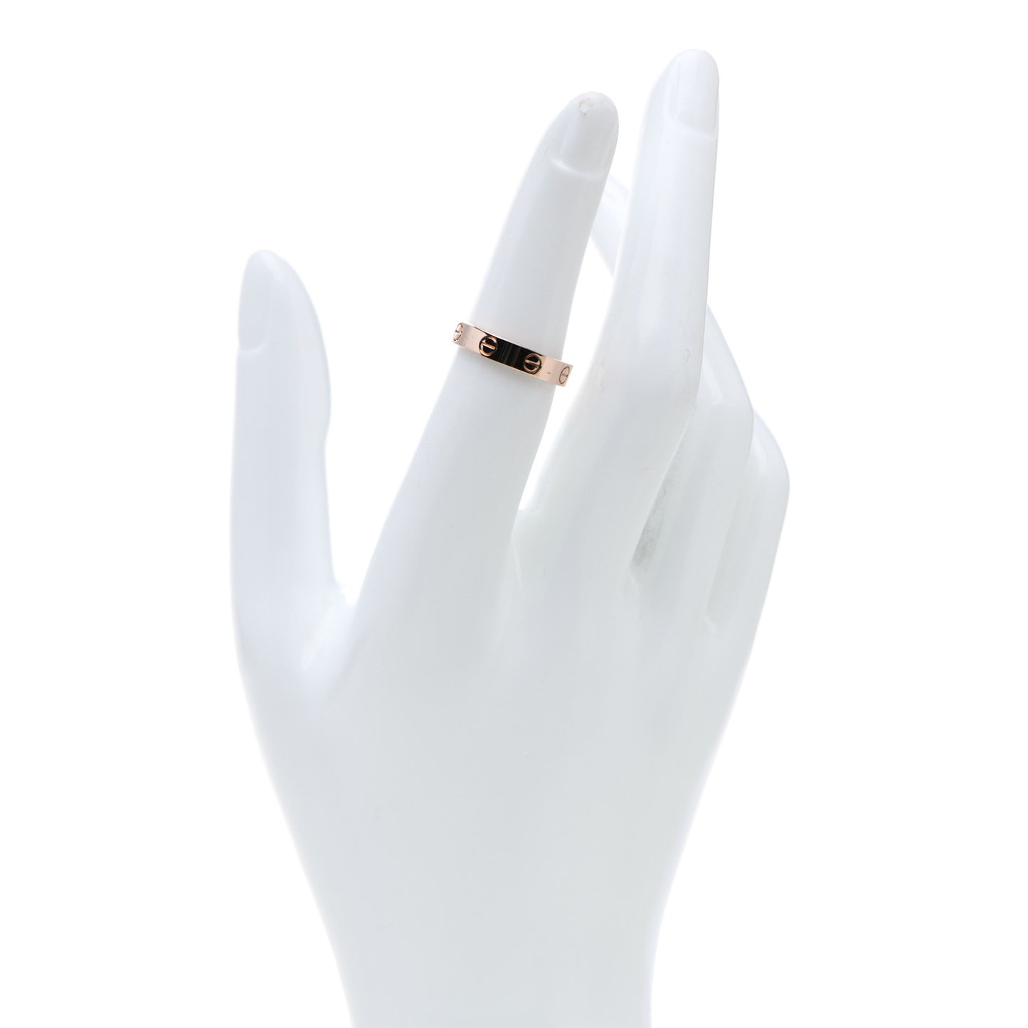 18K Pink Gold 3.5mm LOVE Wedding Band Ring 51 5.75