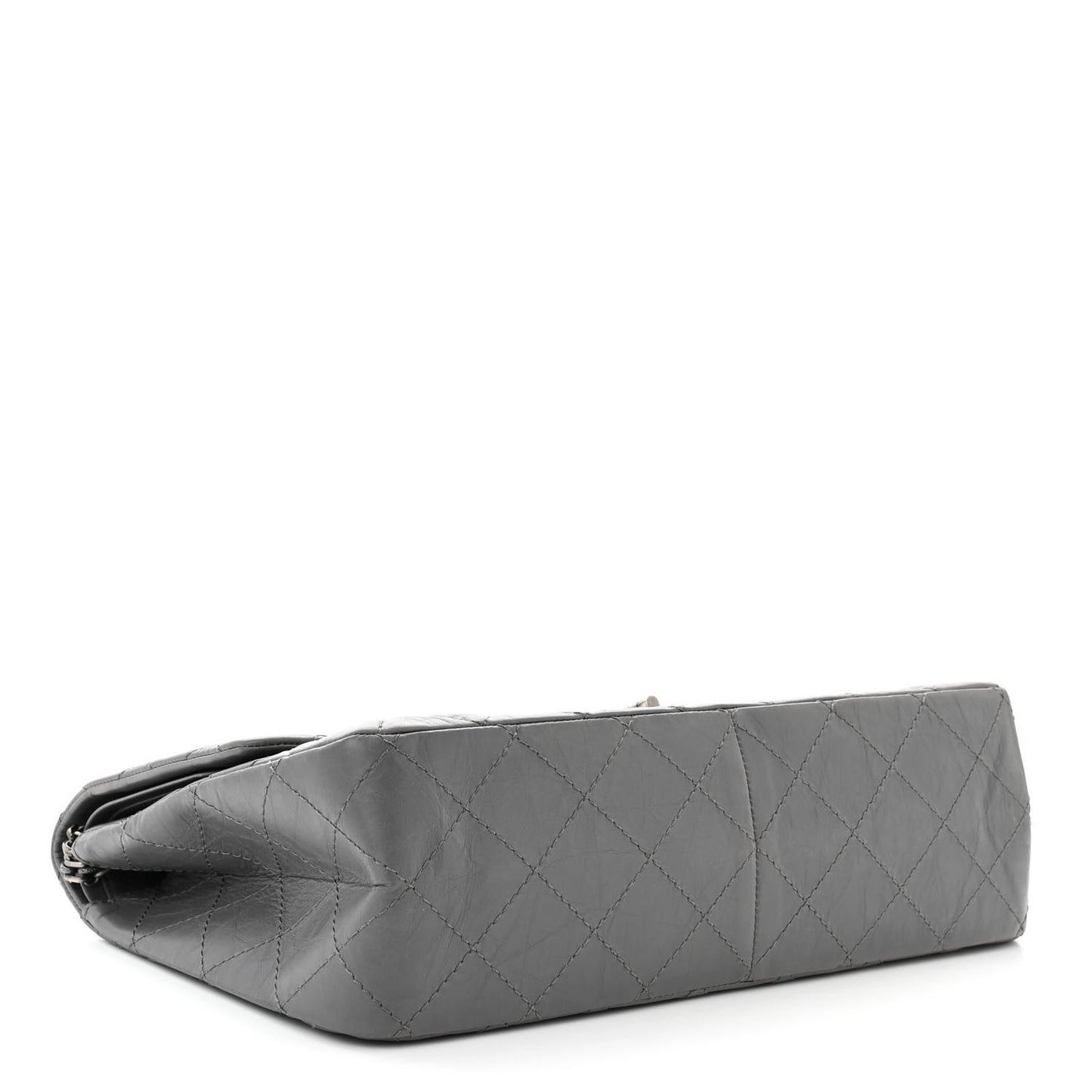 Aged Calfskin Quilted 2.55 Reissue 227 Flap Dark Grey