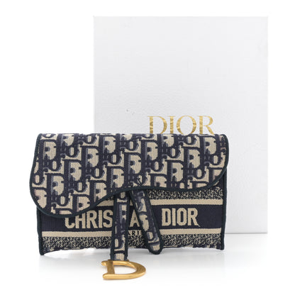 Christian Dior Oblique Slim Saddle Pouch Blue 13 of 13