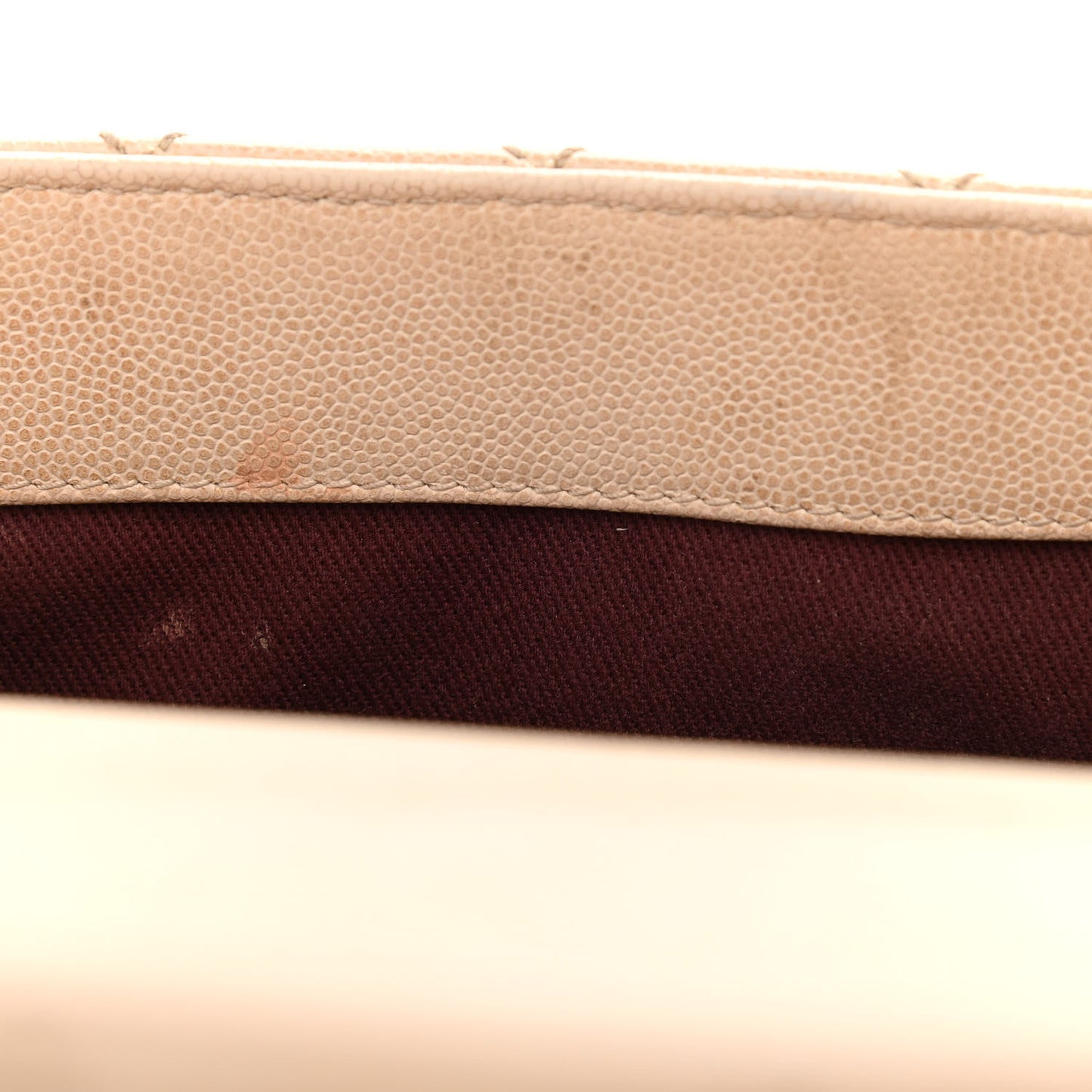 Caviar Quilted Medium Coco Handle Flap Light Beige