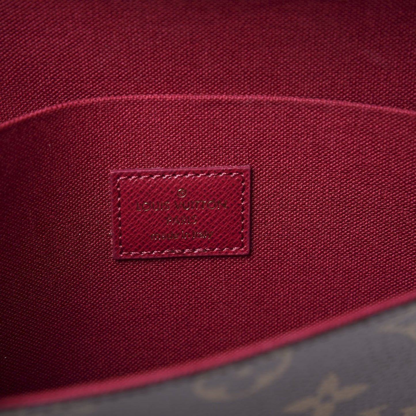 Monogram Pochette Felicie Chain Wallet Fuchsia