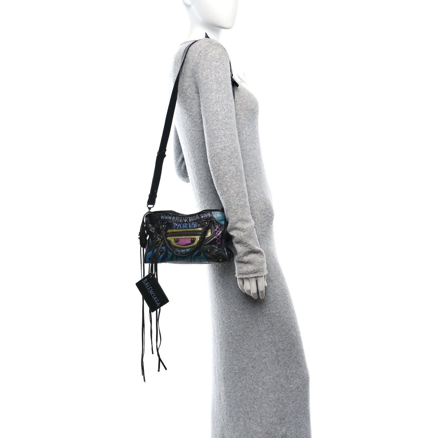 Balenciaga Agneau Arena Graffiti All Over Classic Hardware Mini City Black Multicolor 2 of 10