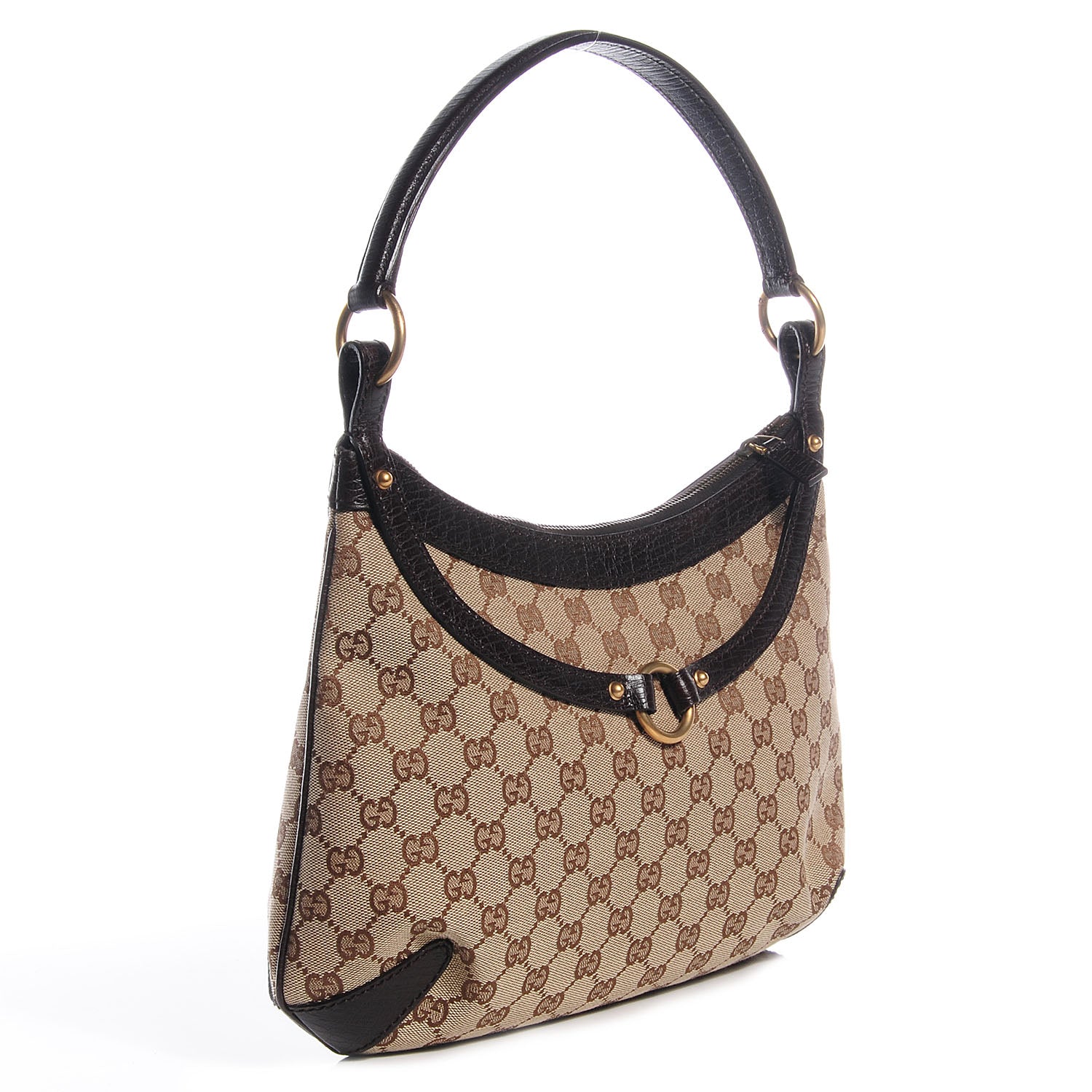 Gucci Monogram Horsebit Hobo Brown 3 of 7