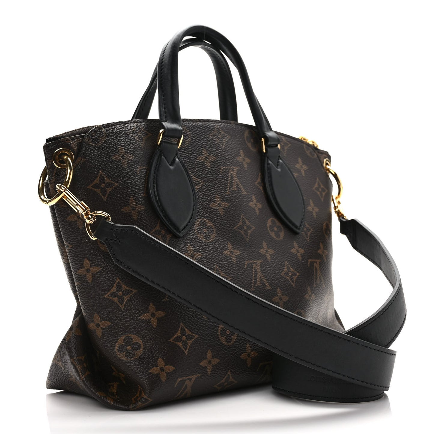 Monogram Flower Zipped Tote PM Black