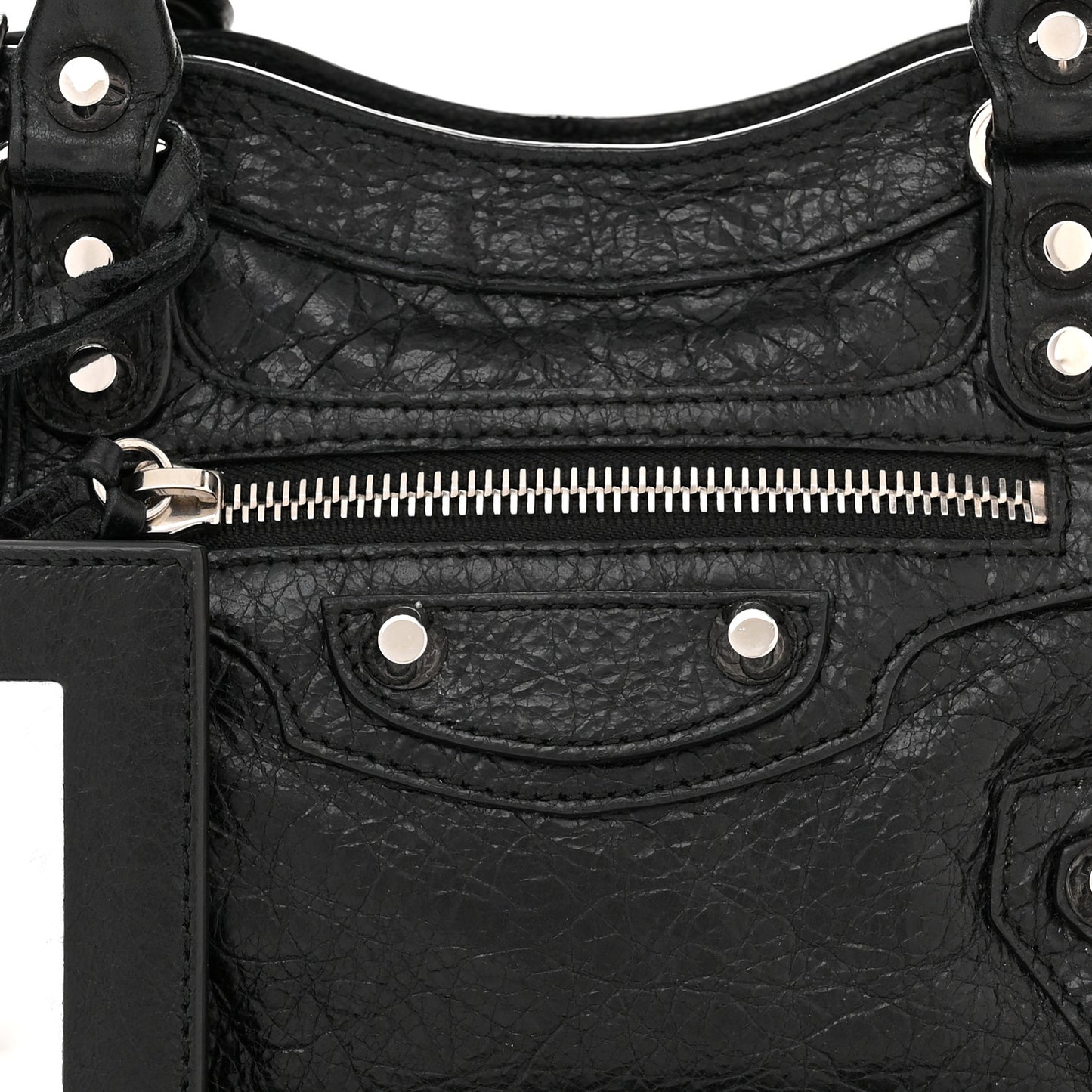 Agneau Classic Silver Hardware Mini City Black