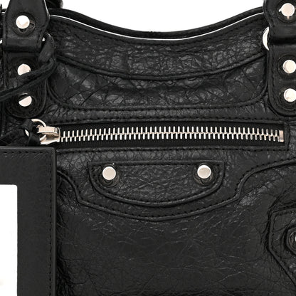 Balenciaga Agneau Classic Silver Hardware Mini City Black 8 of 10