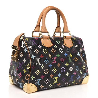 Louis Vuitton Monogram Multicolor Speedy 30 Black 3 of 11