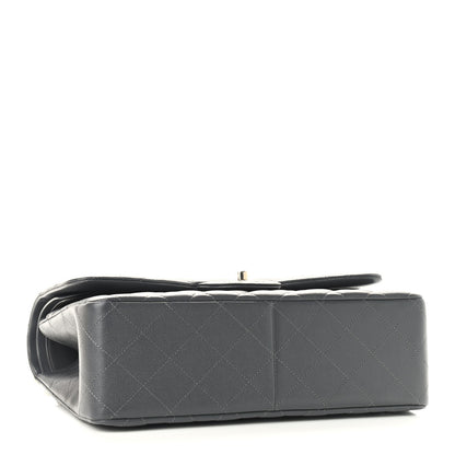 Chanel Caviar Quilted Jumbo Double Flap Dark Grey 4 of 9