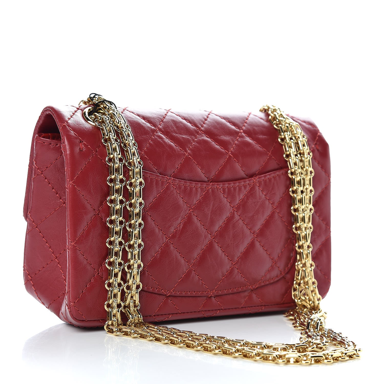 Chanel Aged Calfskin Quilted 2.55 Reissue Mini Flap Red 3 of 12