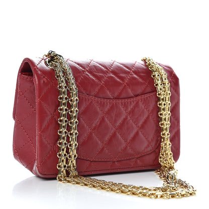 Chanel Aged Calfskin Quilted 2.55 Reissue Mini Flap Red 3 of 12