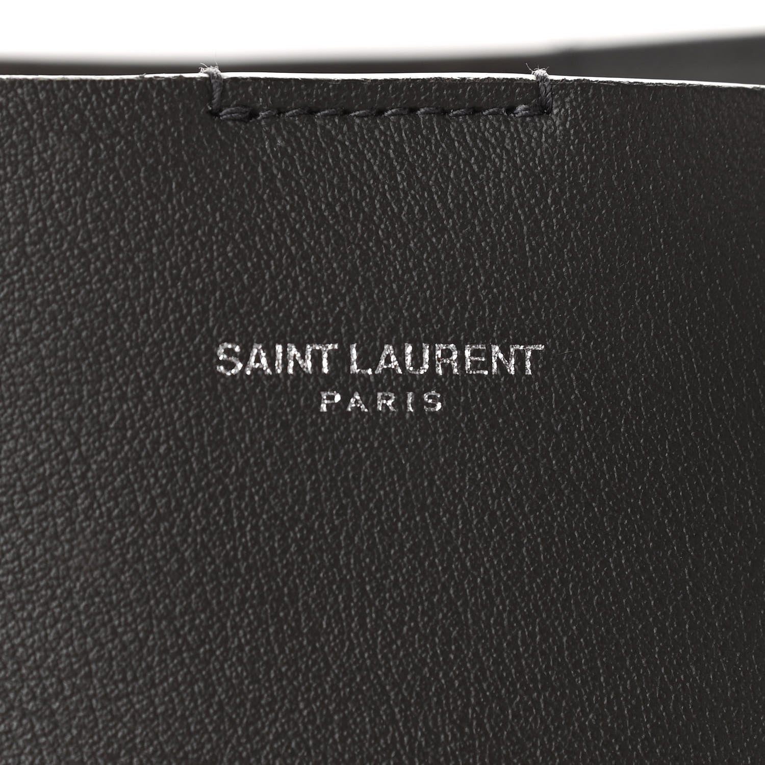 Saint Laurent Calfskin Large Fringe Shopping Tote Dark Grey 9 of 14