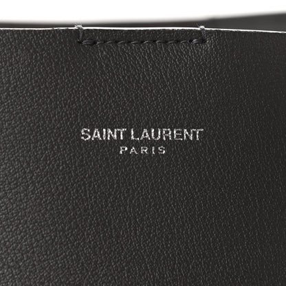 Saint Laurent Calfskin Large Fringe Shopping Tote Dark Grey 9 of 14