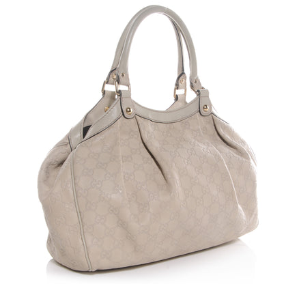Gucci Guccissima Medium Sukey Tote Mystic White 3 of 7