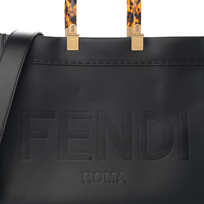 Fendi Vitello King Plexiglass Medium Fendi Sunshine Shopper Tote Black 9 of 13