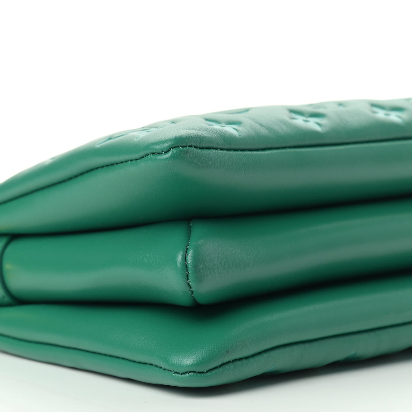 Lambskin Embossed Monogram Coussin BB Emeraude