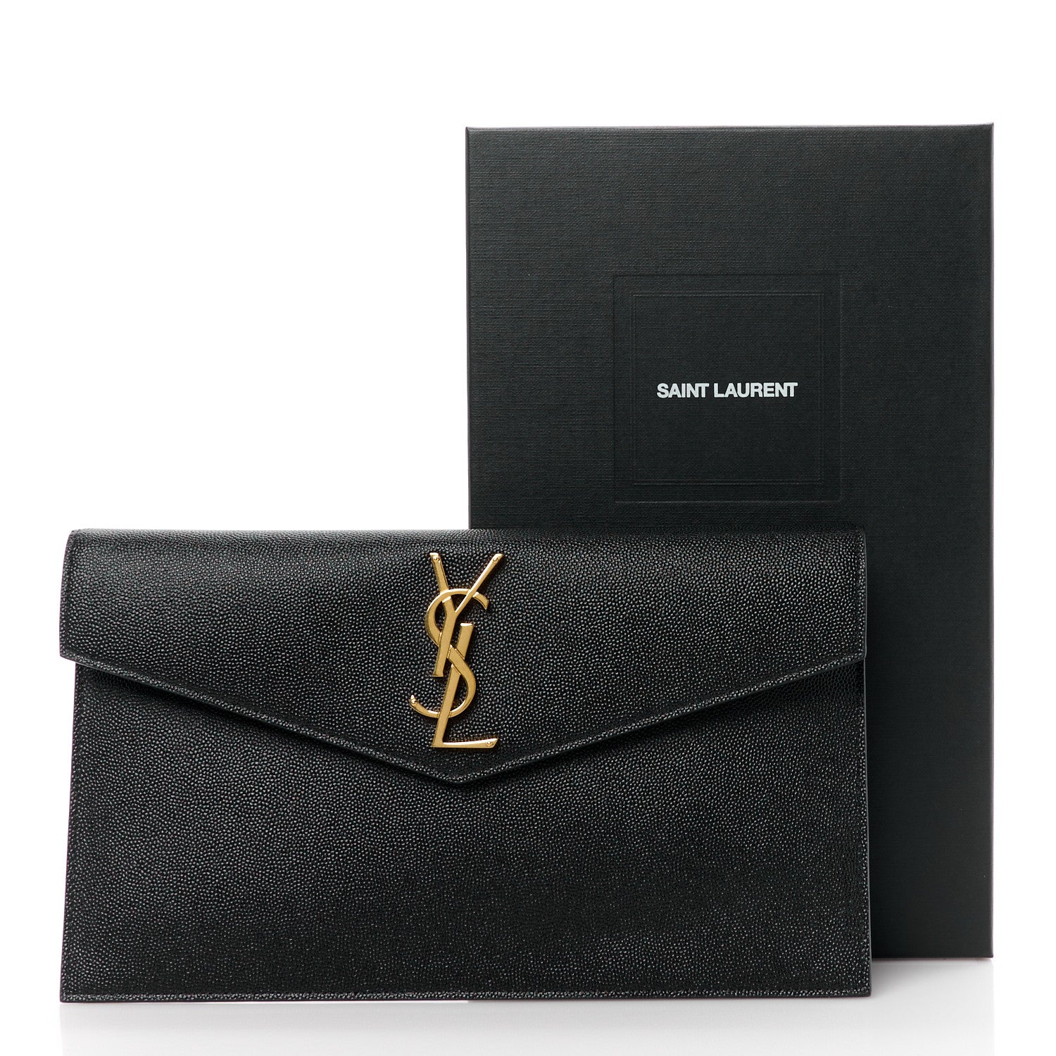 Saint Laurent SAINT LAURENT Grain De Poudre Uptown Pouch Black 9 of 9