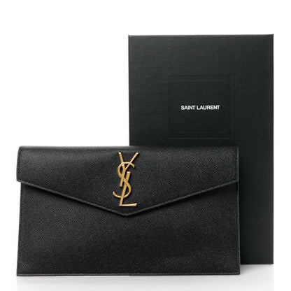 Saint Laurent SAINT LAURENT Grain De Poudre Uptown Pouch Black 9 of 9