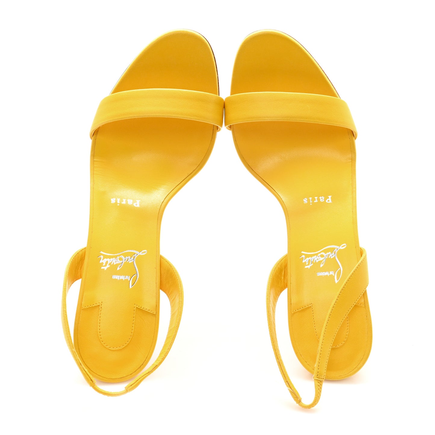 Calfskin O Marylin 85 Slingback Sandal Heels 40 Pollen