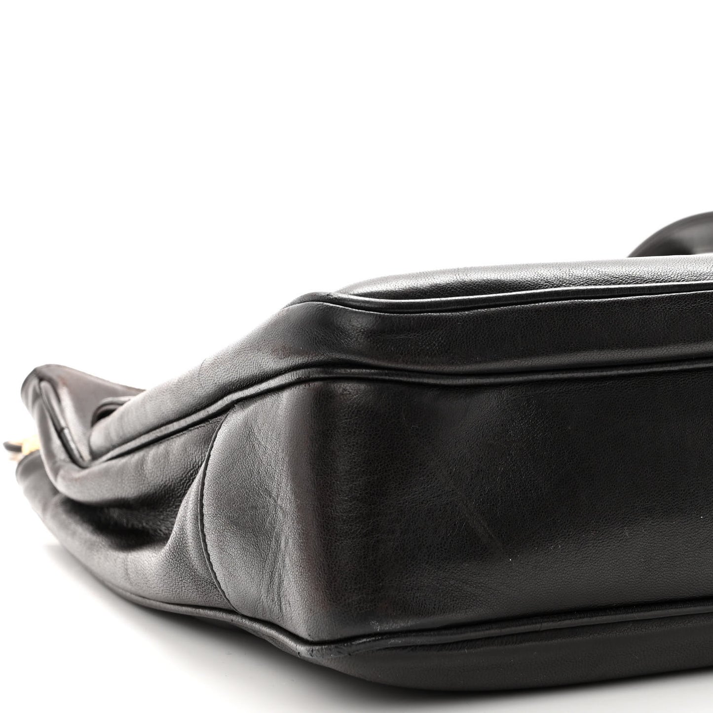 Lambskin Flap Shoulder Bag Black