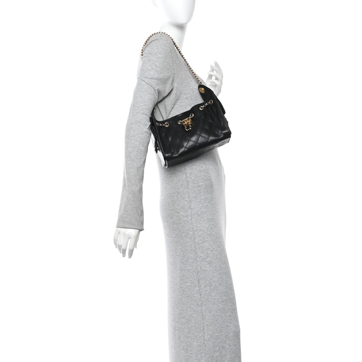 Chanel Caviar Quilted Mini Chanel 25 Handbag Black 2 of 11