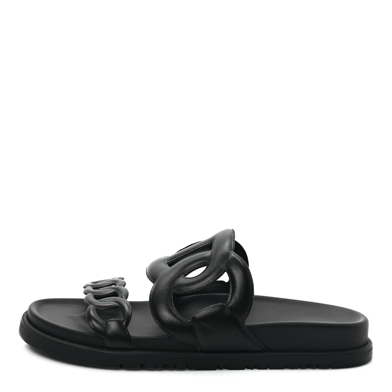 Hermes Nappa Extra Sandals 37 Black 1 of 9